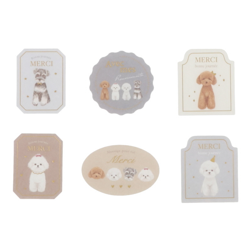 包裝封口貼/狗狗 30入