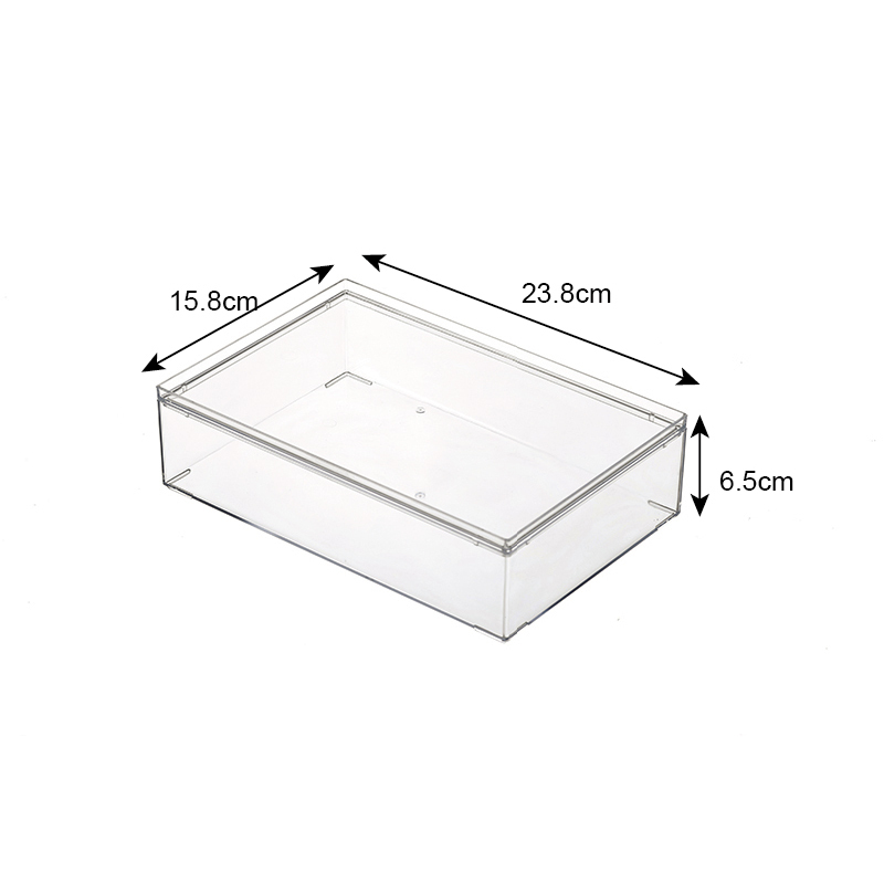 堆疊式附蓋收納盒/23.8×6.5×15.8cm