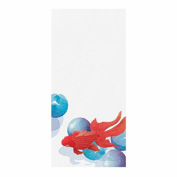 仲夏信箋 一筆箋 鋁箔 大理石金魚圖案