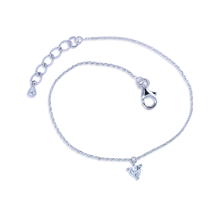 925純銀「Venus 美神」晶鑽手鍊 (17公分+2公分延長鍊)-SDL0010