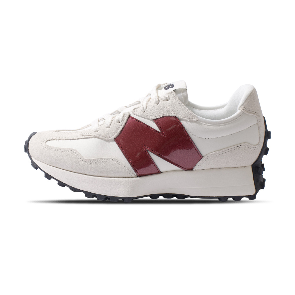New Balance 327 女鞋 米白酒紅色 復古 皮革 麂皮 拼接 耐磨 運動鞋 休閒鞋 WS327JWC