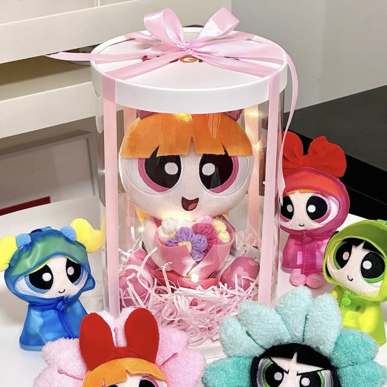 飛天小女警 手捧花禮盒 20CM 毛絨公仔 送禮 花束 生日禮物