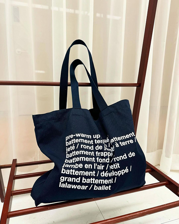 韓國 LalaWear【LW-Bag01 芭蕾術語帆布包】