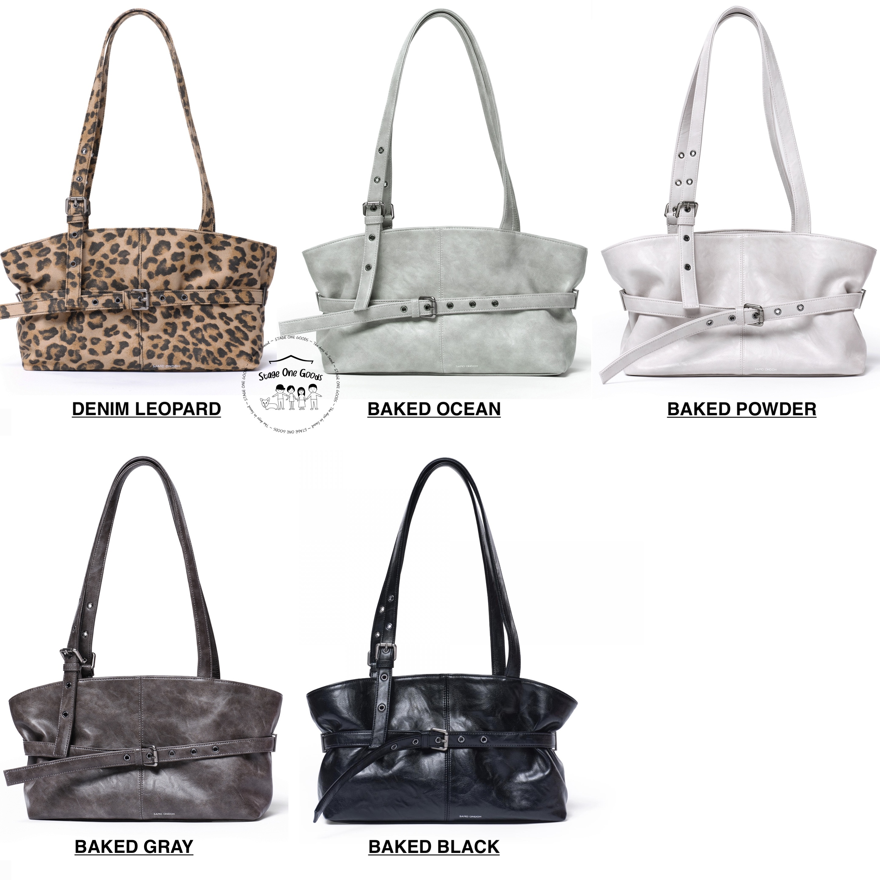 [SAMO ONDOH] Le Belt Bag M Baked ★人気★ SAMO ONDOH Le Belt Bag M Black Goat Leather: Luxury