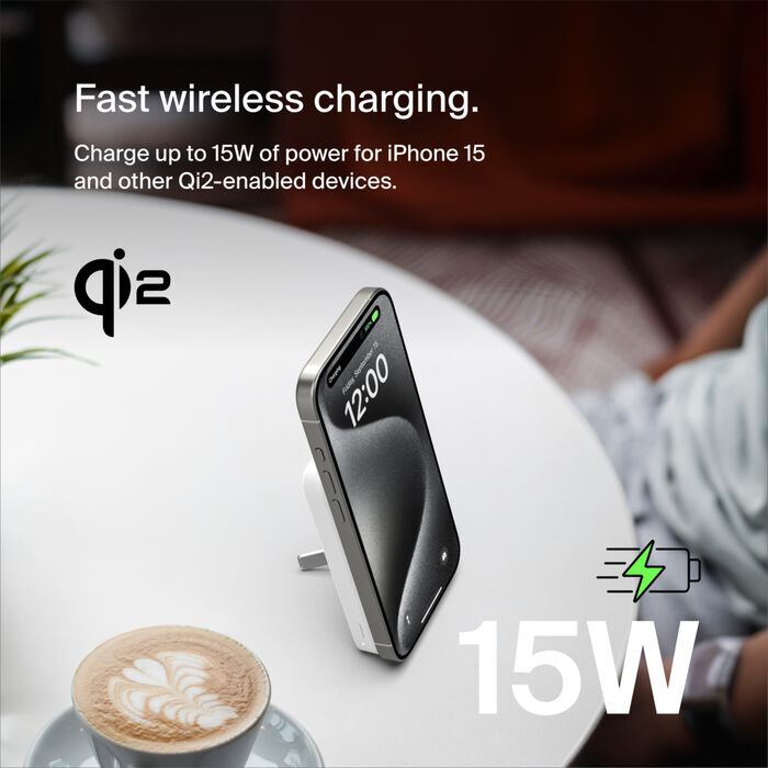 BoostCharge Pro 磁吸無線行動電源 (Qi2 / 15W / 10K / 內置支架)