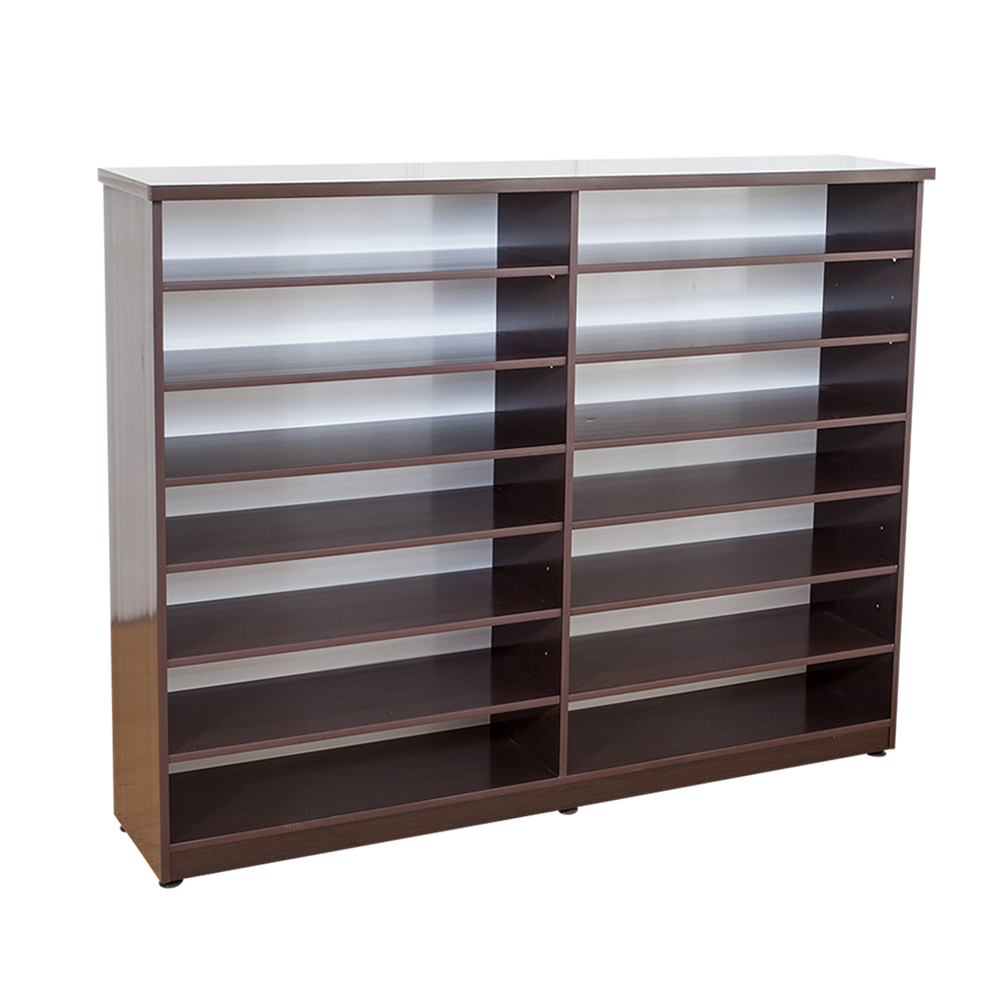 防潮防蛀 防水塑鋼5尺開放式鞋櫃(胡桃)