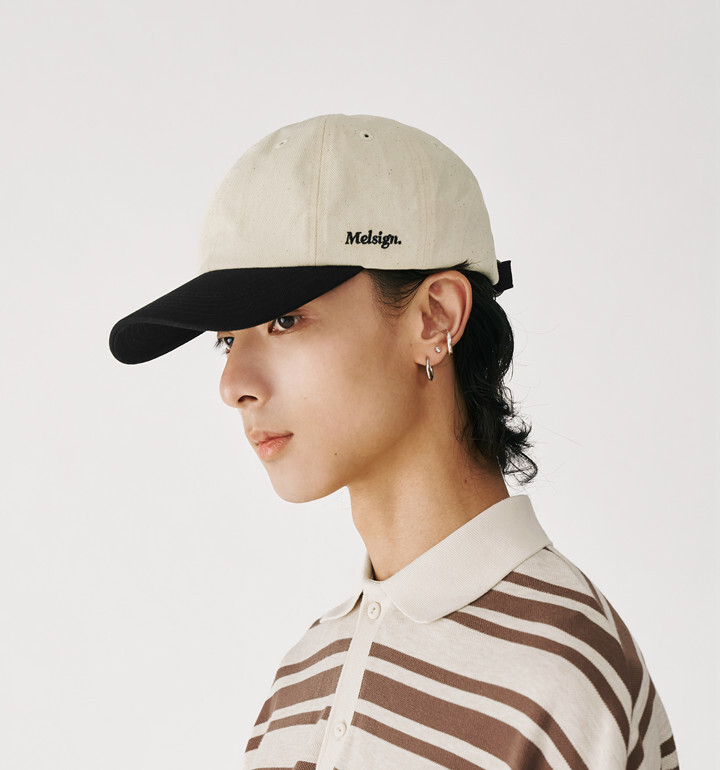 MELSIGN 八分割帽 迴紋針 帽子 米黑/暗紅 25 S/S Stapled Clip Cap