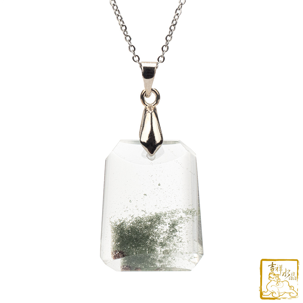 綠幽靈無事牌墜 8.2g 開運貴人