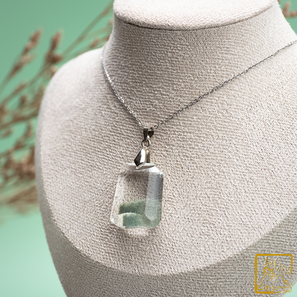 綠幽靈無事牌墜 8.2g 開運貴人