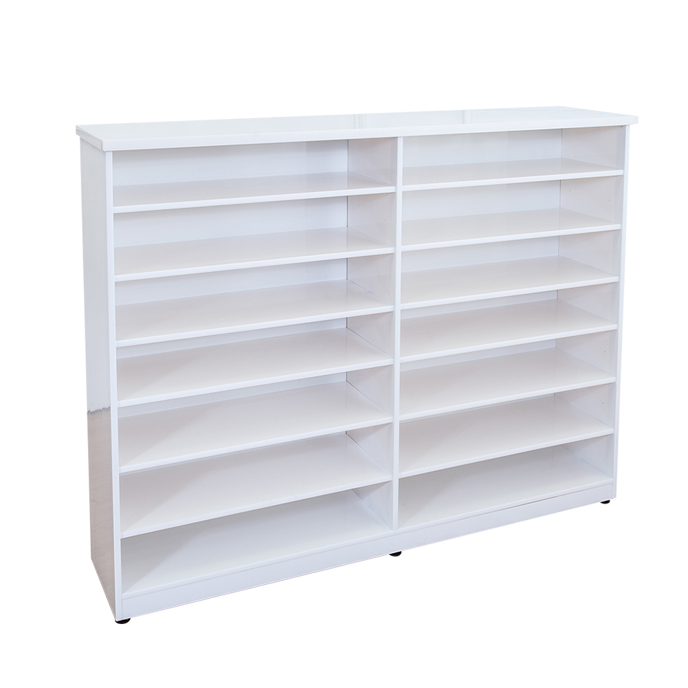 防潮防蛀 防水塑鋼5尺開放式鞋櫃(白色)