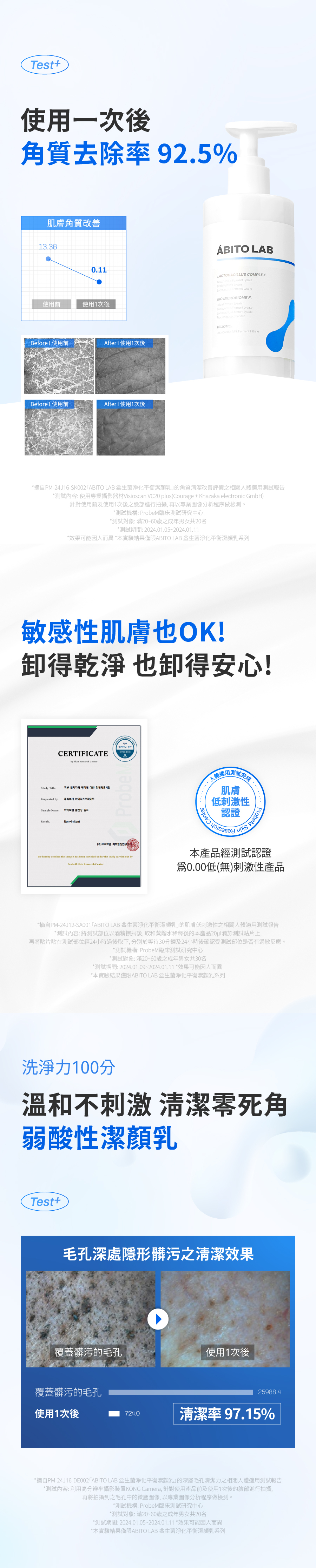 ABITO LAB 益生菌淨化平衡潔顏乳 去除肉芽 角質顆粒