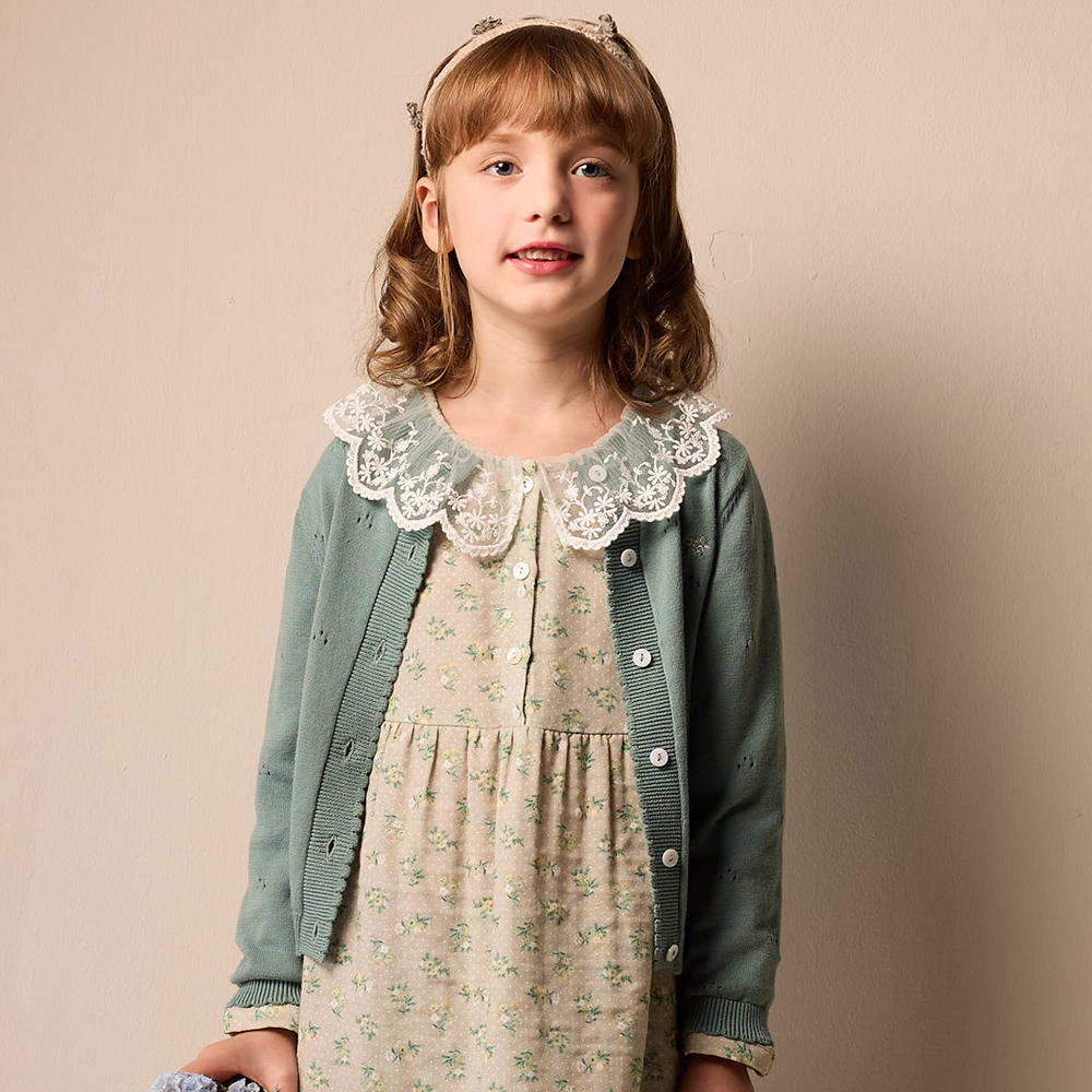 PIPPY 浪漫優雅線衫外套 綠