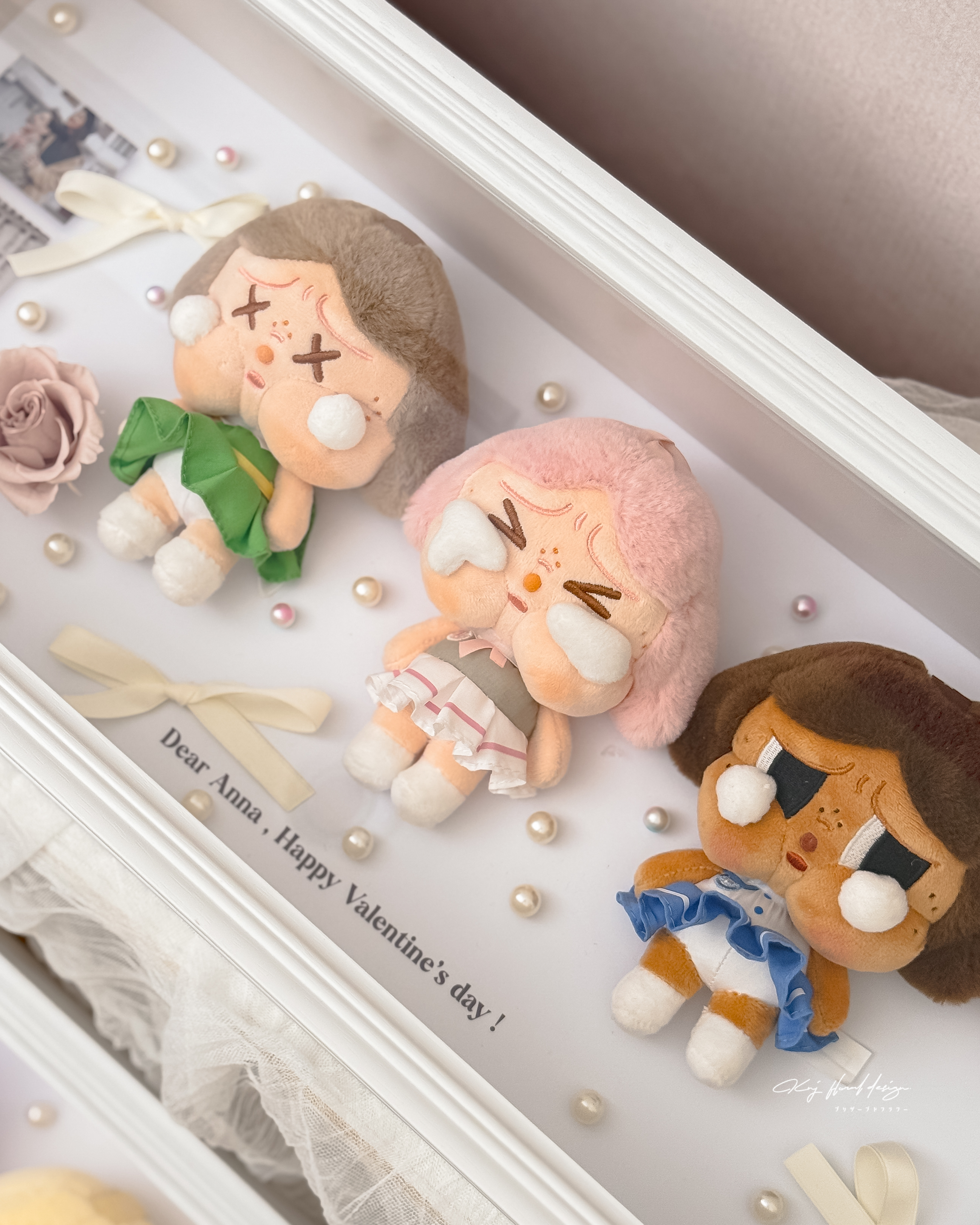 哭娃客製永生花相框｜三入角色 × 永生花 × 客製相片款