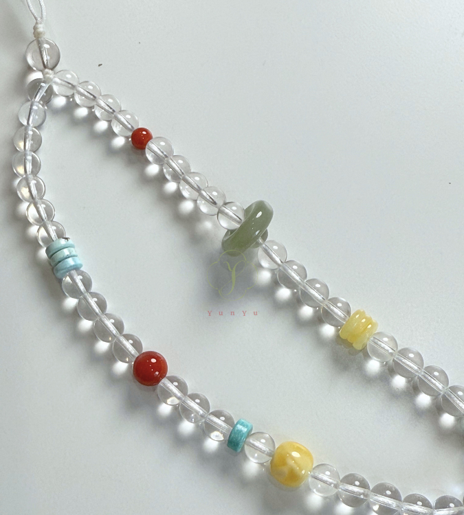 雙A白水晶(多寶)掛繩