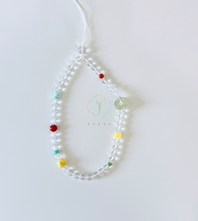 雙A白水晶(多寶)掛繩