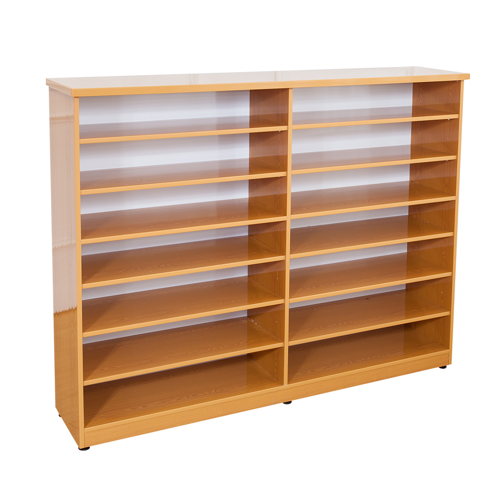 防潮防蛀 防水塑鋼5尺開放式鞋櫃(木紋)