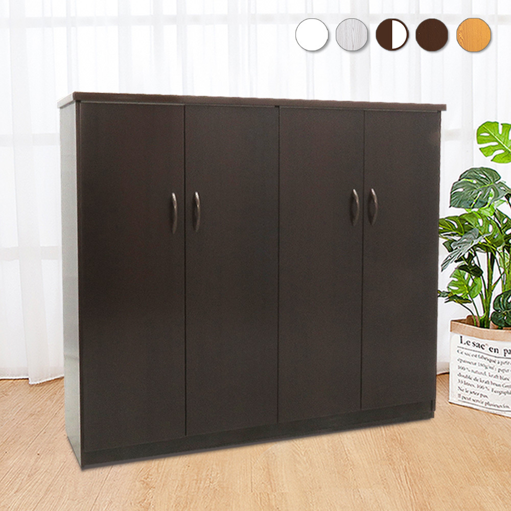防潮防蛀 防水塑鋼4.3尺四門鞋櫃(五色可選)