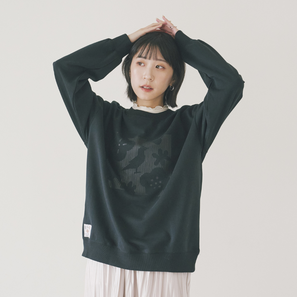 長袖スウェット／Iシリーズ／ディープブラック