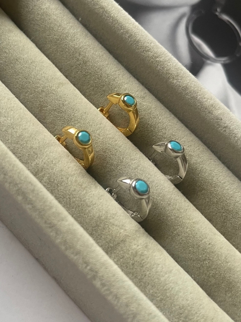 turquoise mini pierce