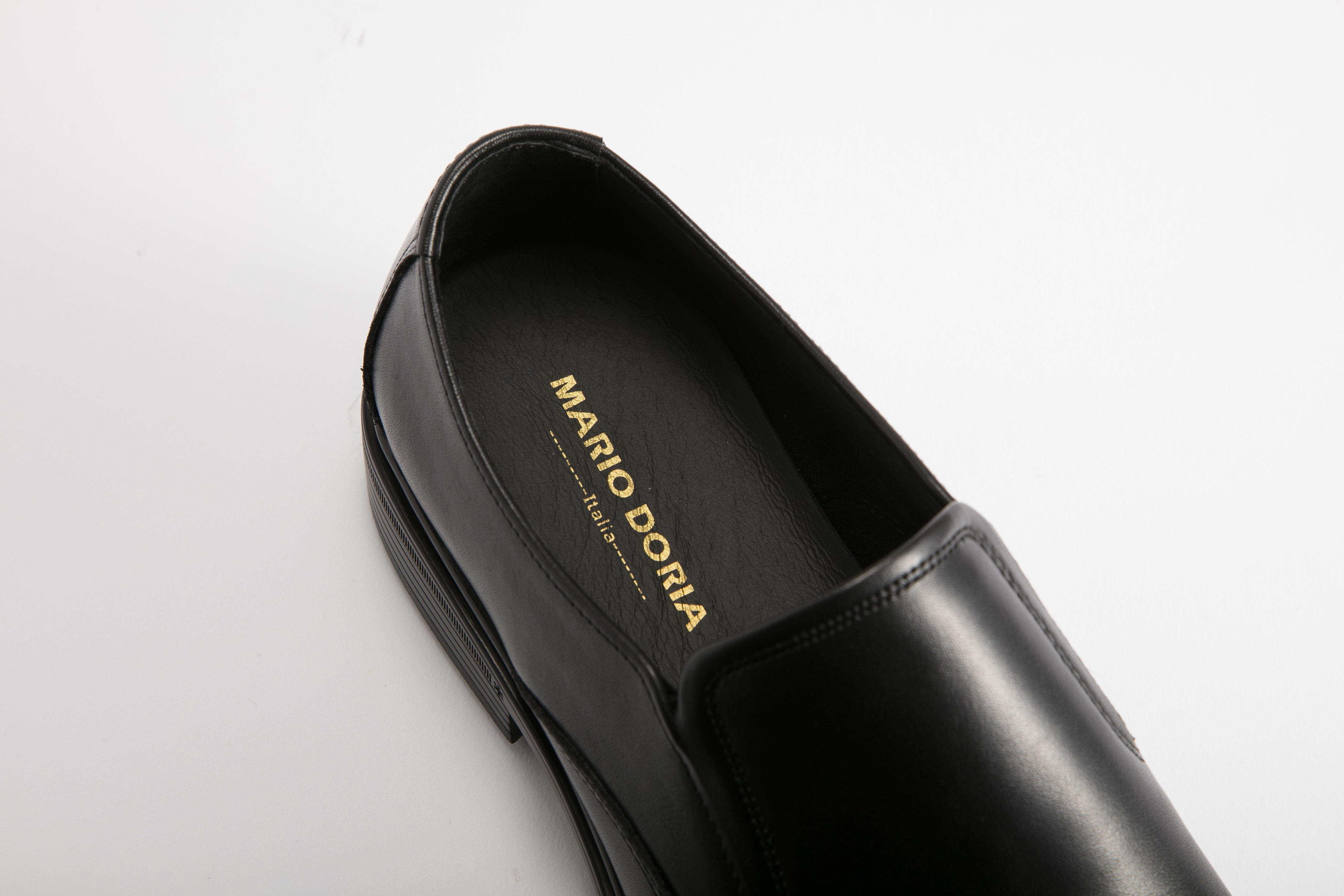 MARIO DORIA - 男裝無飾正裝懶人皮鞋 MD-MEXC-2021-BLK