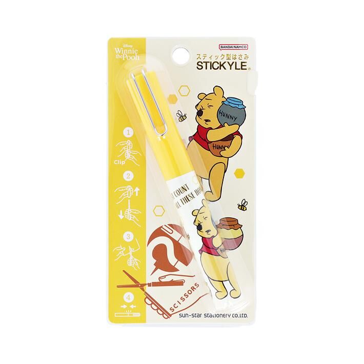 『sun-star』 STICKYLE攜帶型剪刀 迪士尼小熊維尼版