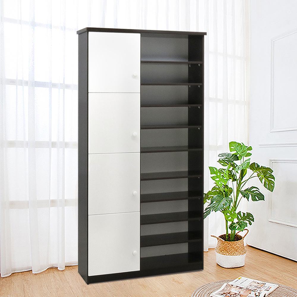 防潮防蛀 防水塑鋼3.2尺四門收納右開放高鞋櫃(五色可選)