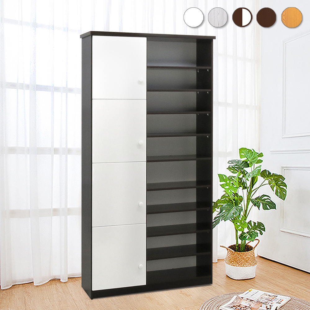 防潮防蛀 防水塑鋼3.2尺四門收納右開放高鞋櫃(五色可選)