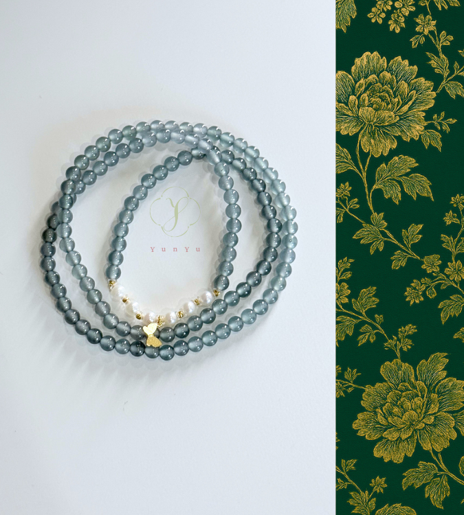 翡翠珍珠(18K金)項鍊/手環兩用