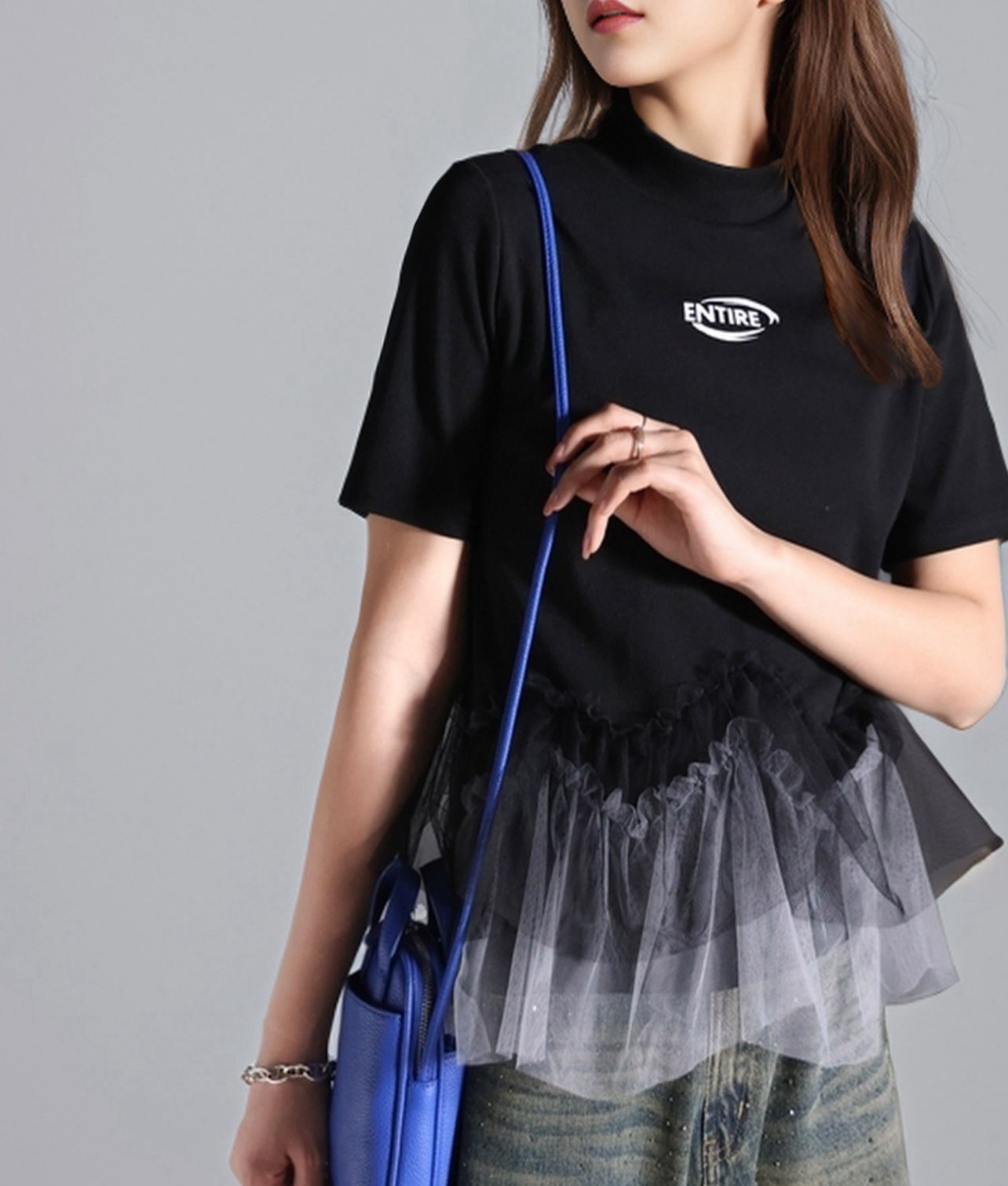 【預購】JN073108 classicalelf 薄紗荷葉邊短袖上衣