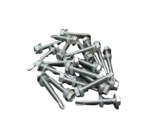 GS010  "R嘜" 304 不鏽鋼六角自攻螺絲 (連膠介子)