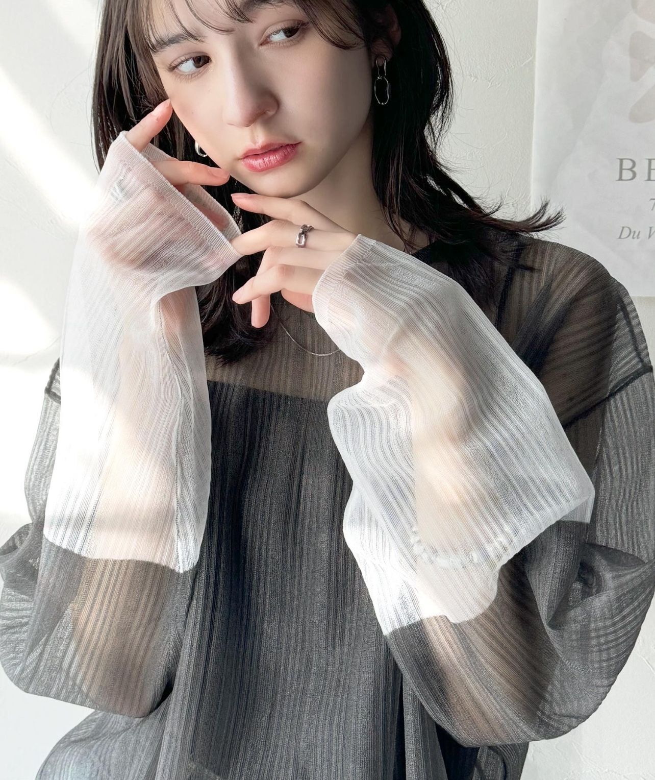 【預購】JN073109  classicalelf 透明針織衫