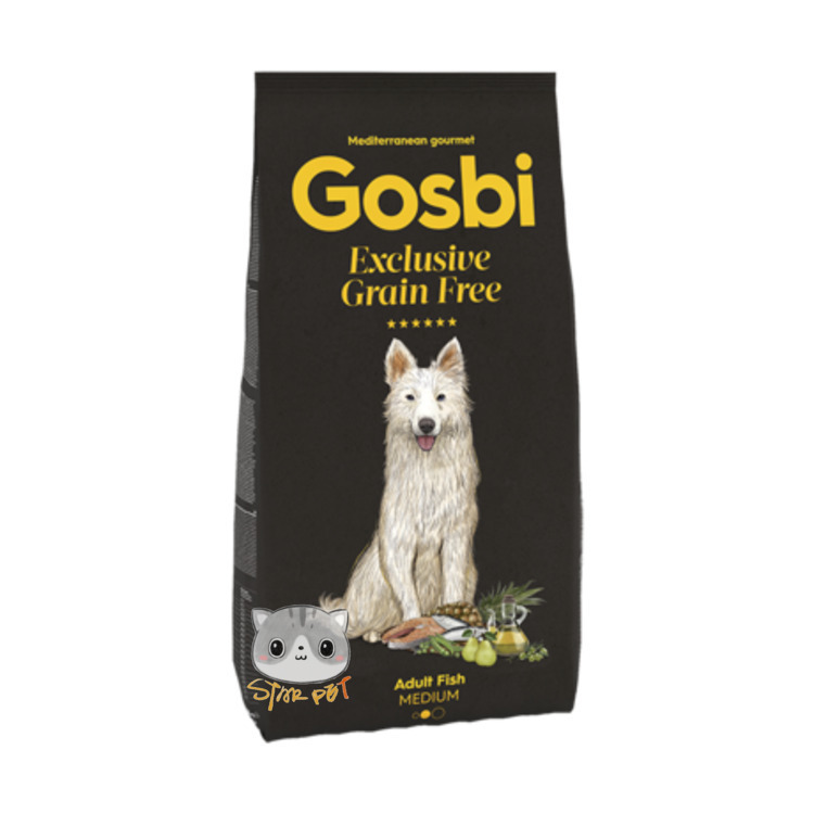 Gosbi Exclusive 無穀低敏糧 中型成犬魚肉配方 12kg