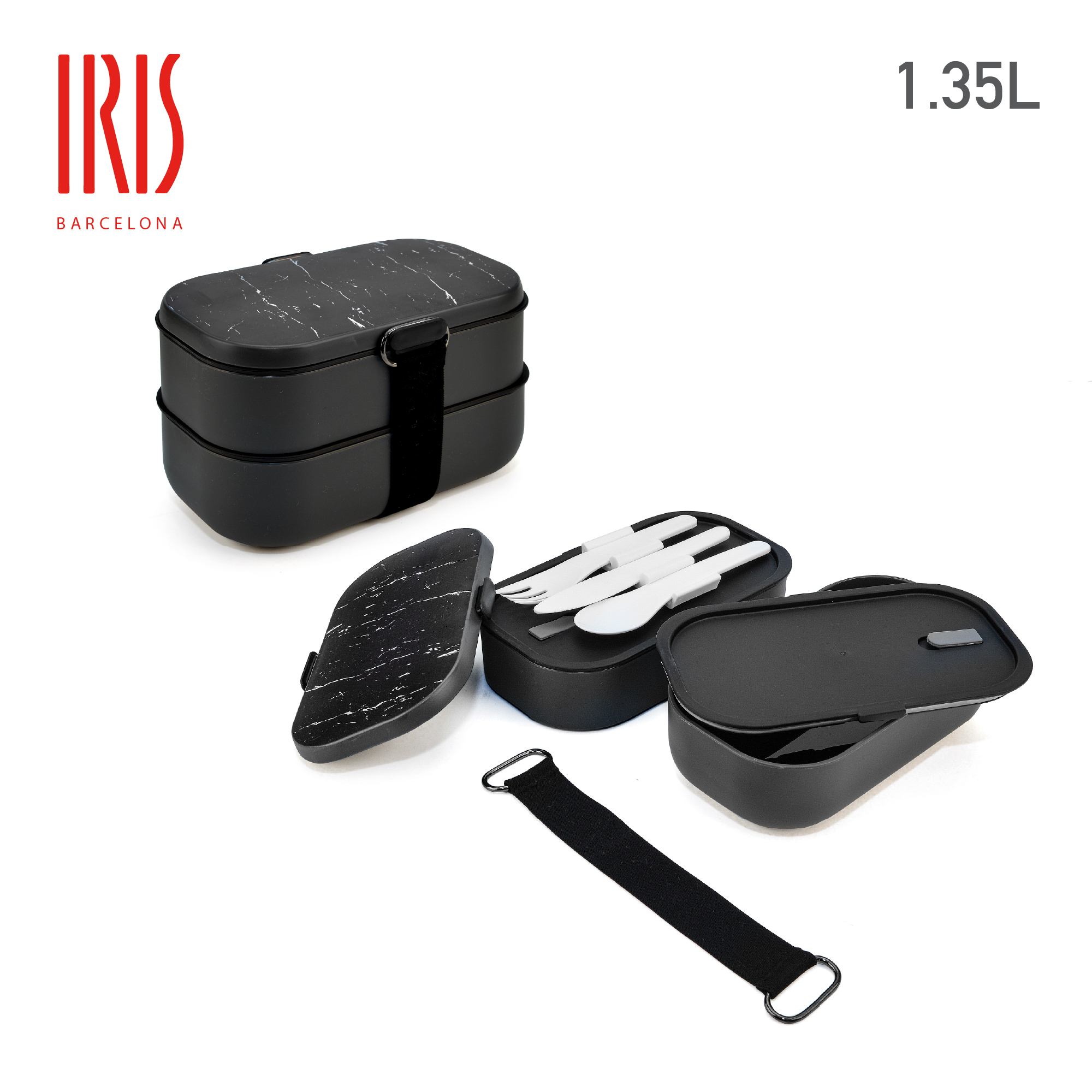巴塞隆娜 IRIS 便當飯盒 連餐具 （1.35L)