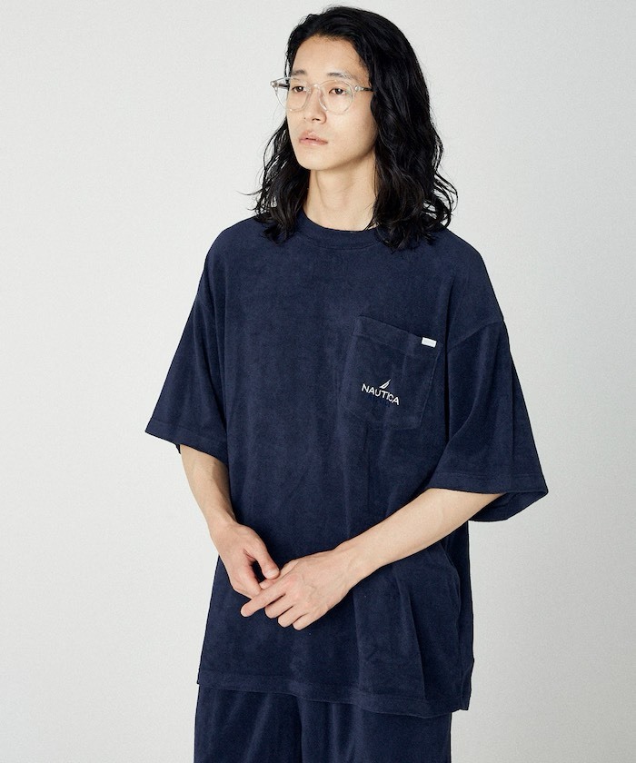 #日本連線預購 NAUTICA 毛巾底 口袋刺繡短踢 四色