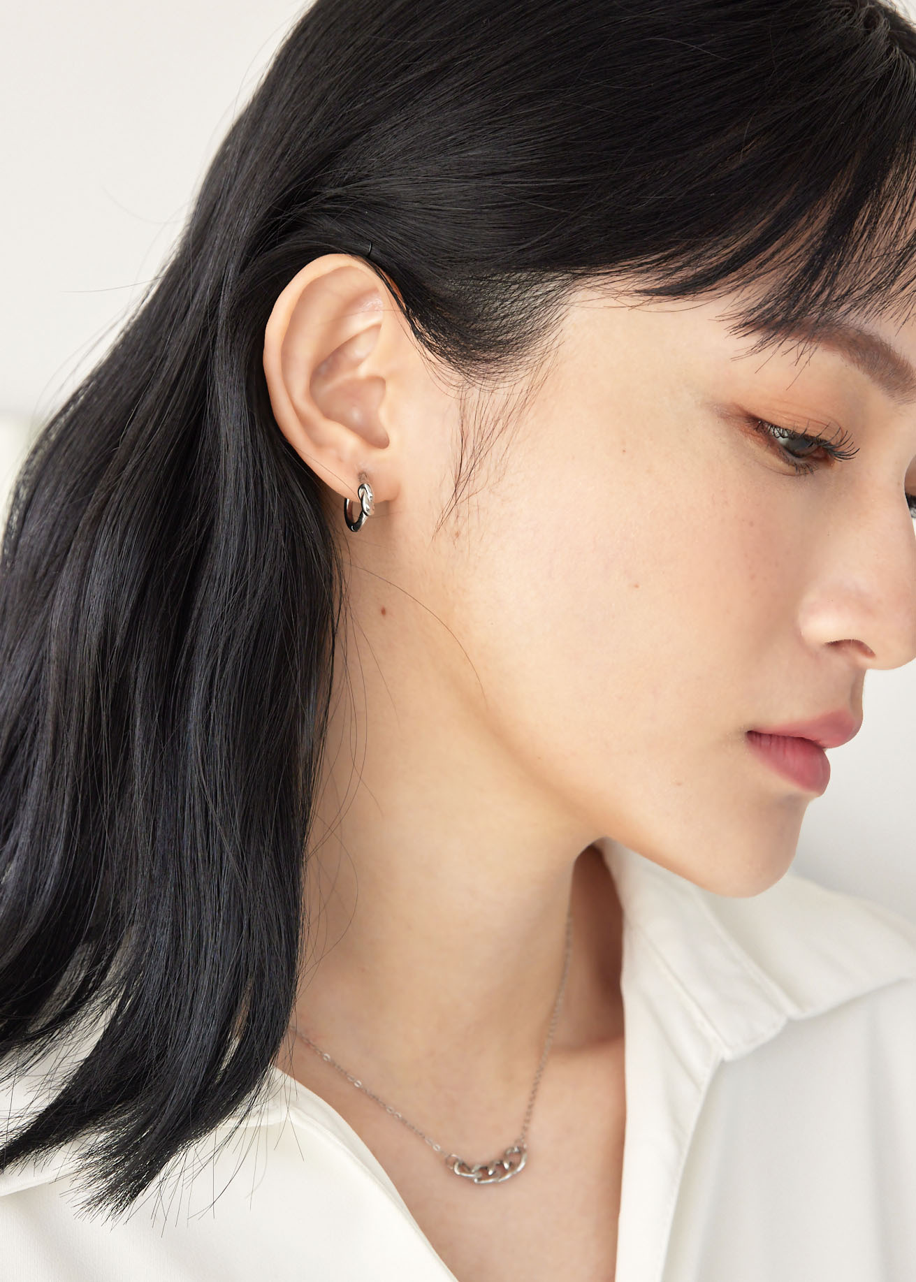 扭結醫療鋼耳圈