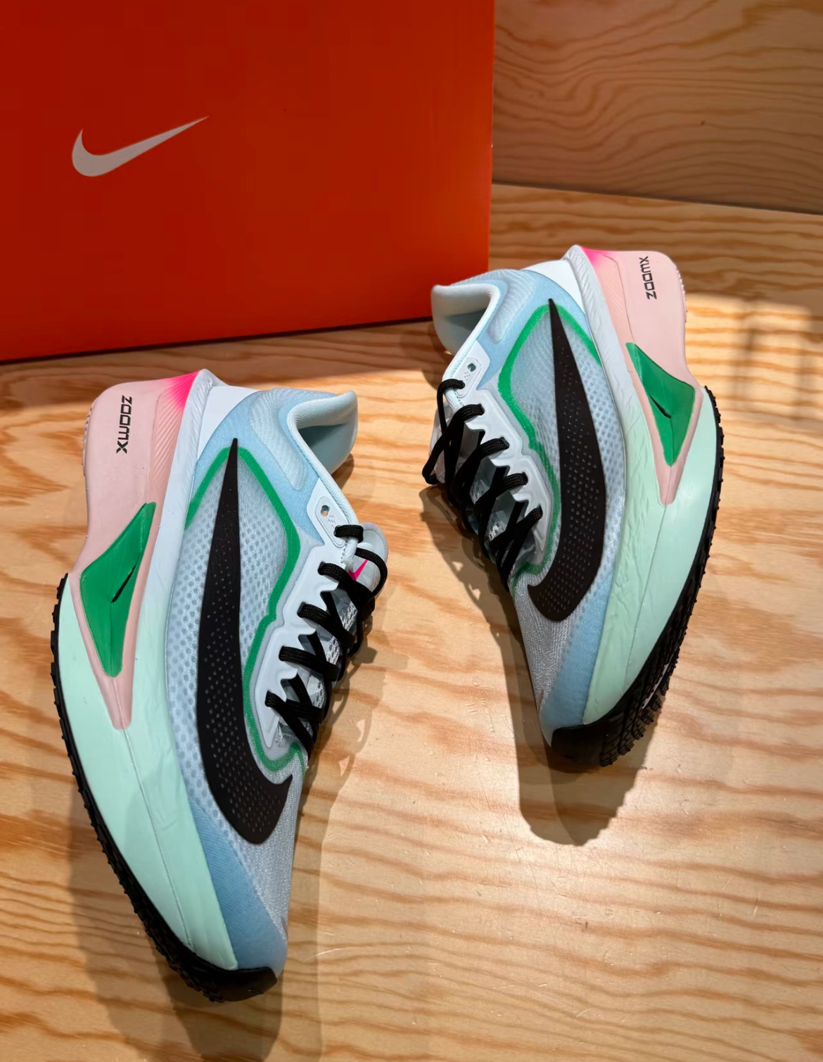 男鞋 NIKE ZOOM FLY 6 藍綠粉 緩震 透氣 碳纖維 慢跑 運動鞋【FN8454-402】