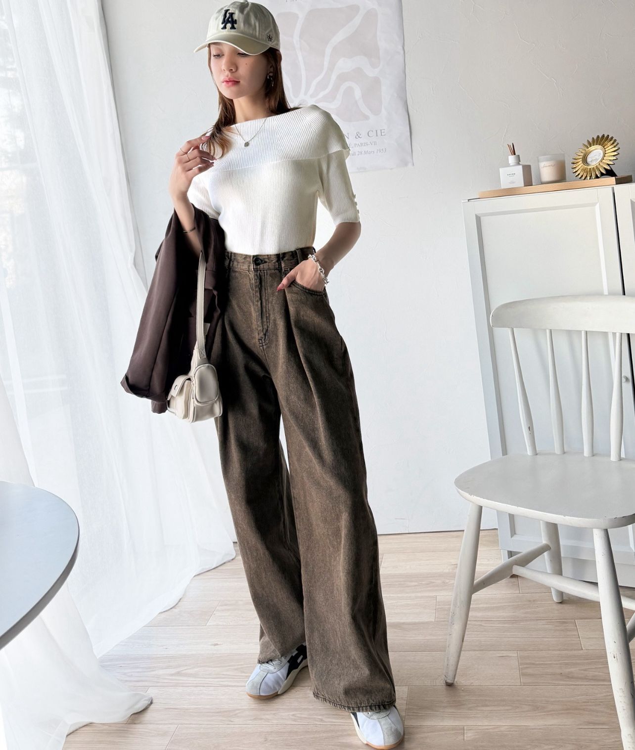 【預購】JN073114 classicalelf 露肩羅紋針織上衣