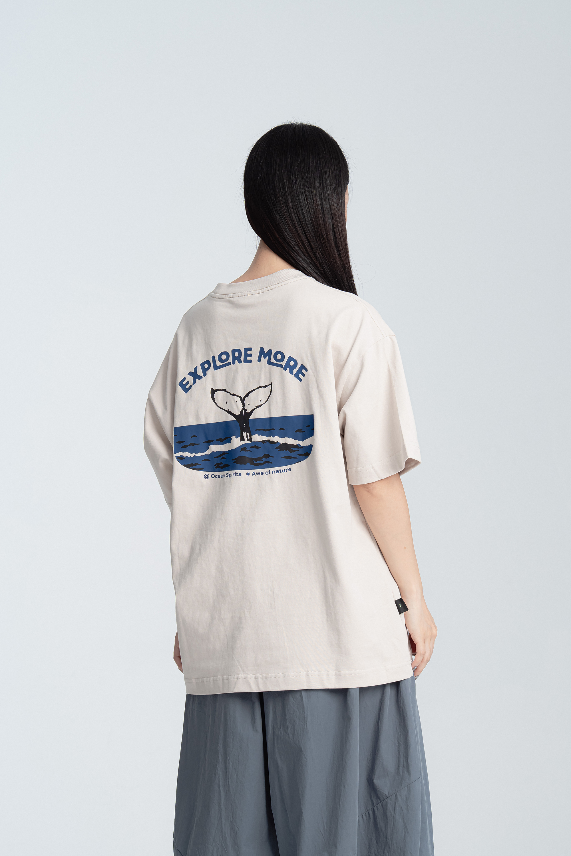 鯨日海洋探索印花短t 2色