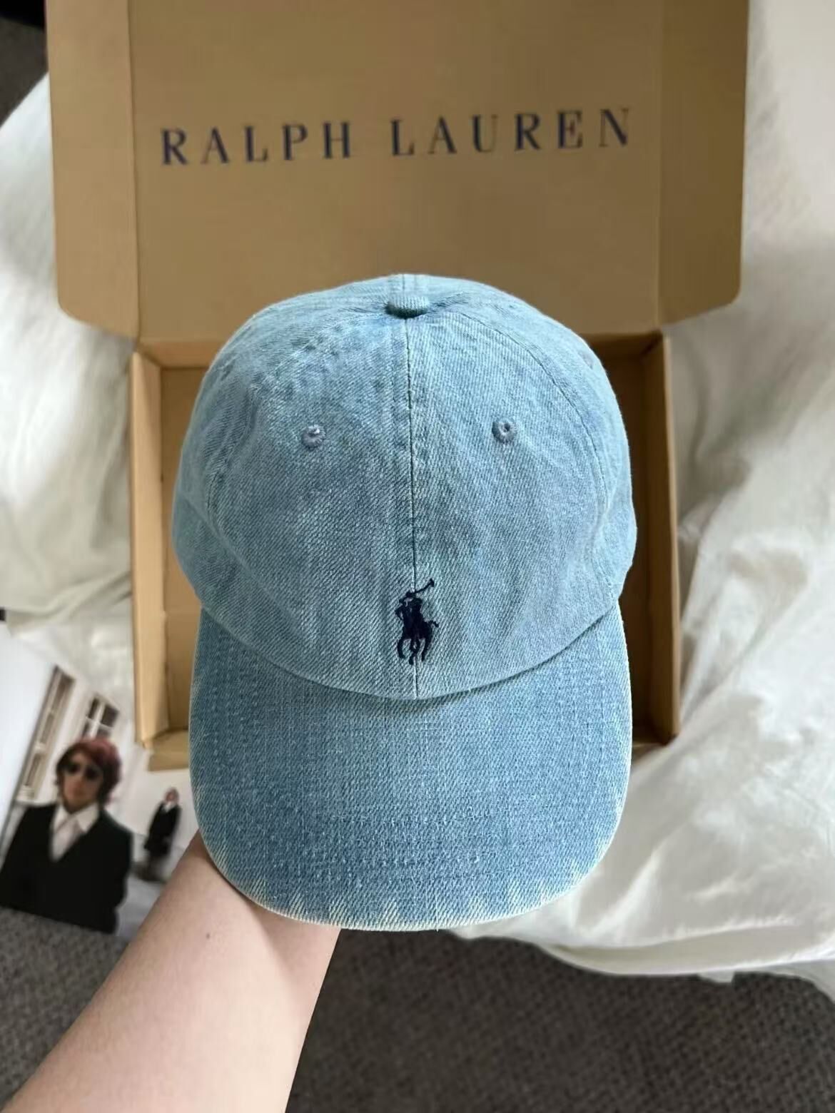 🐎𝐏𝐨𝐥𝐨 𝐑𝐚𝐥𝐩𝐡 𝐋𝐚𝐮𝐫𝐞𝐧 牛仔鴨舌帽 親子裝