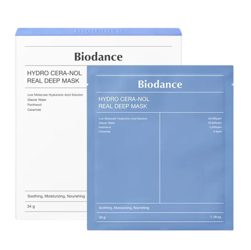 Biodance｜Hydro Cera-nol Real Deep Mask 深層保濕鎮靜舒緩面膜 (4片裝/平均$24片)