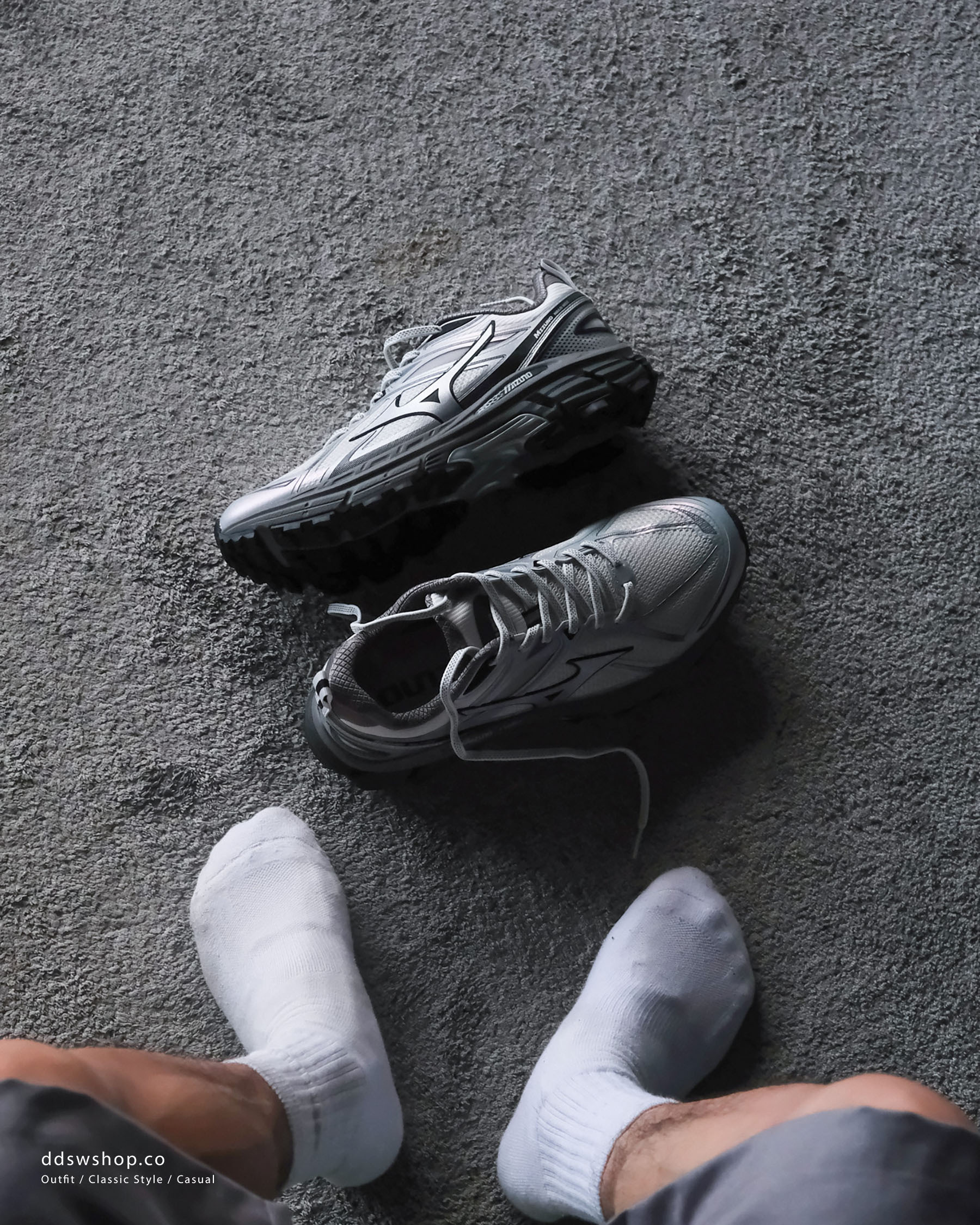 "代購" Mizuno Halo Mix TL 復古 防潑水 白灰 D1GH251202