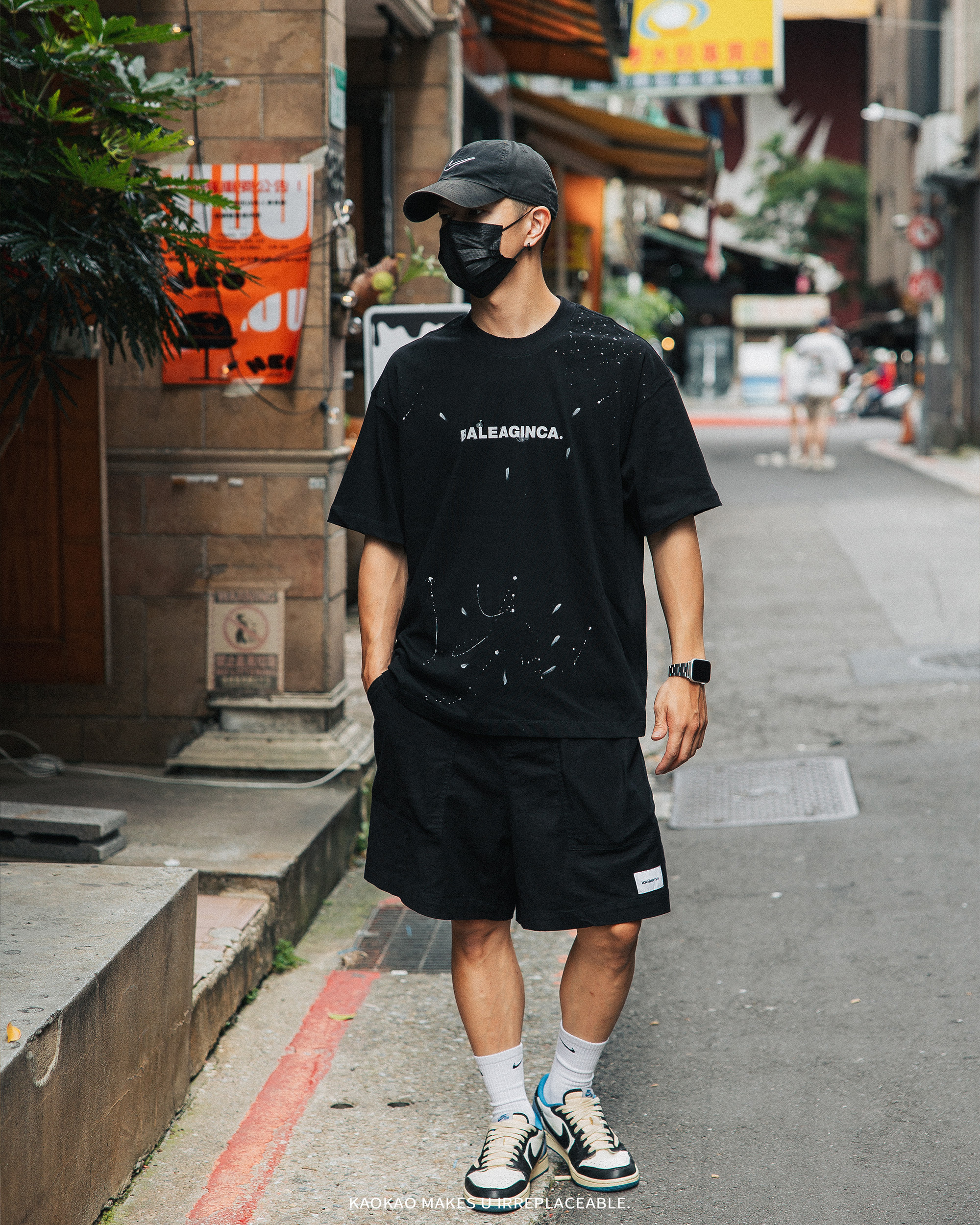 JIA MENG 潑墨 惡搞巴黎 印花短t