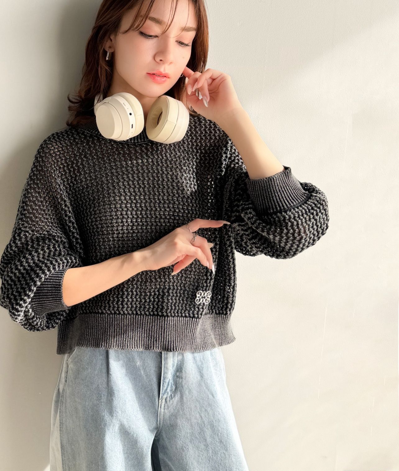 【預購】JN073117 mily bilet 網眼針織上衣