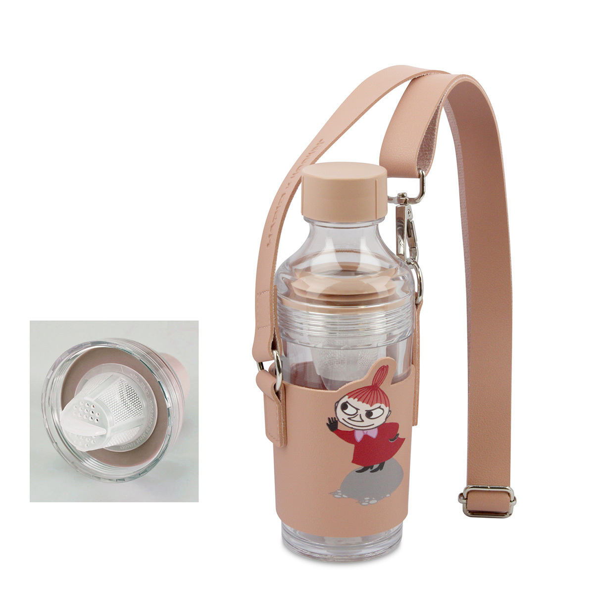 日本HARIO x MOOMIN 160ml 濾隔水樽和樽套 (粉紅) -MMFIBP16PS