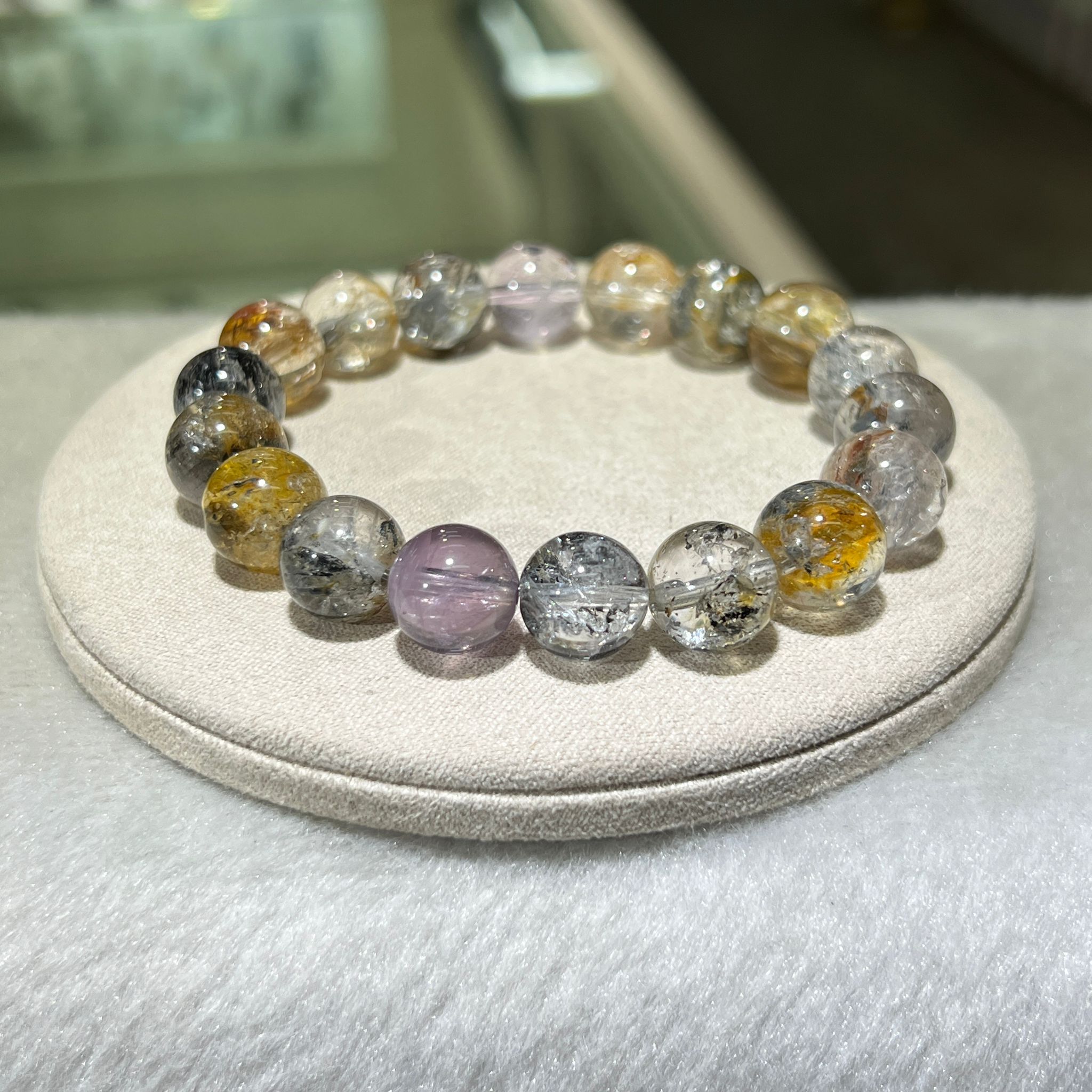 罕有✨彩閃靈鑽手串 11mm+/- CA0003