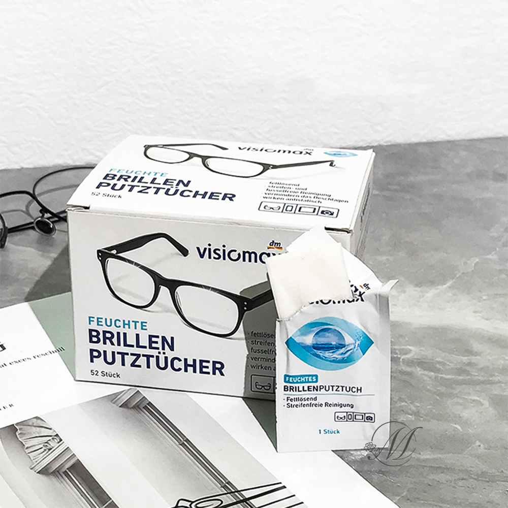 (預購商品) 德國 Visiomax 眼鏡&手機螢幕消毒濕紙巾 52入