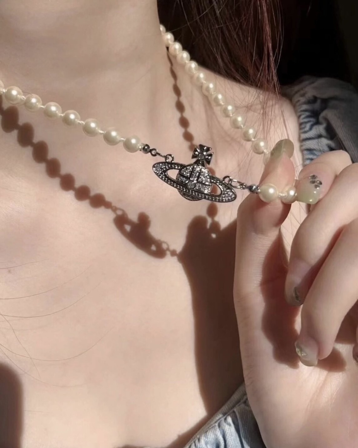 Vivienne Westwood 西太后 薇薇安 頸鍊 項鍊 金屬 珍珠 淺浮雕 Mini Bas Relief Pearl Choker