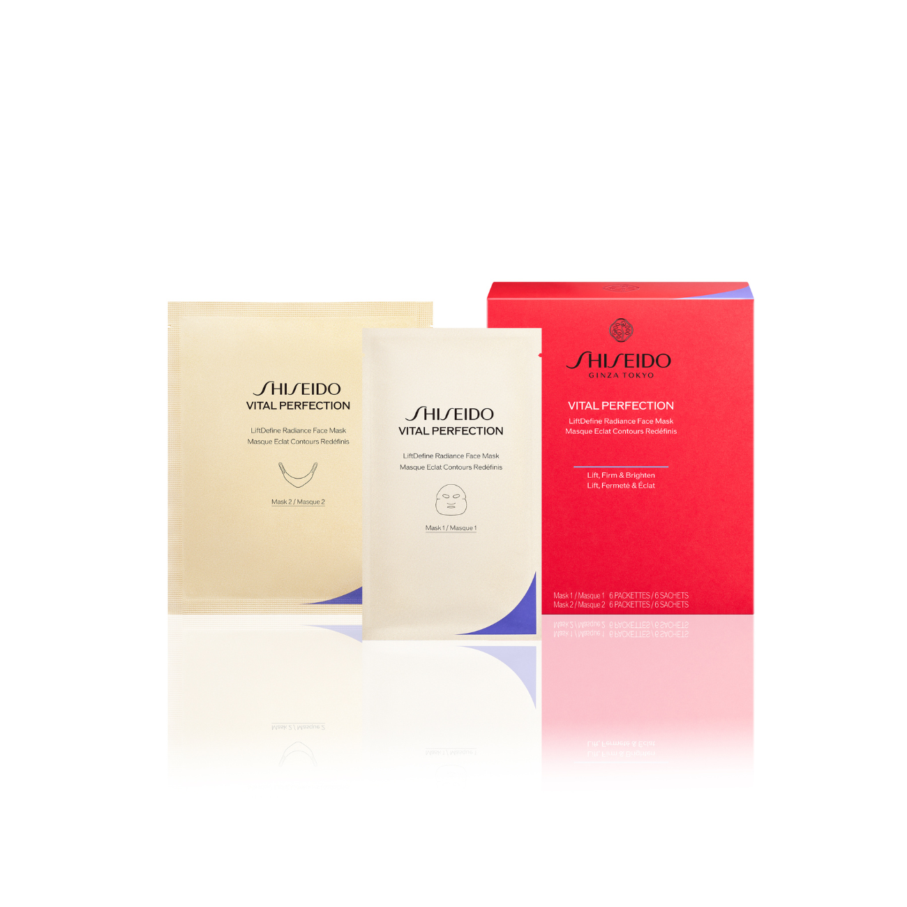 SHISEIDO VITAL PERFECTION雙效緊緻亮白修護面膜1盒 (6片)