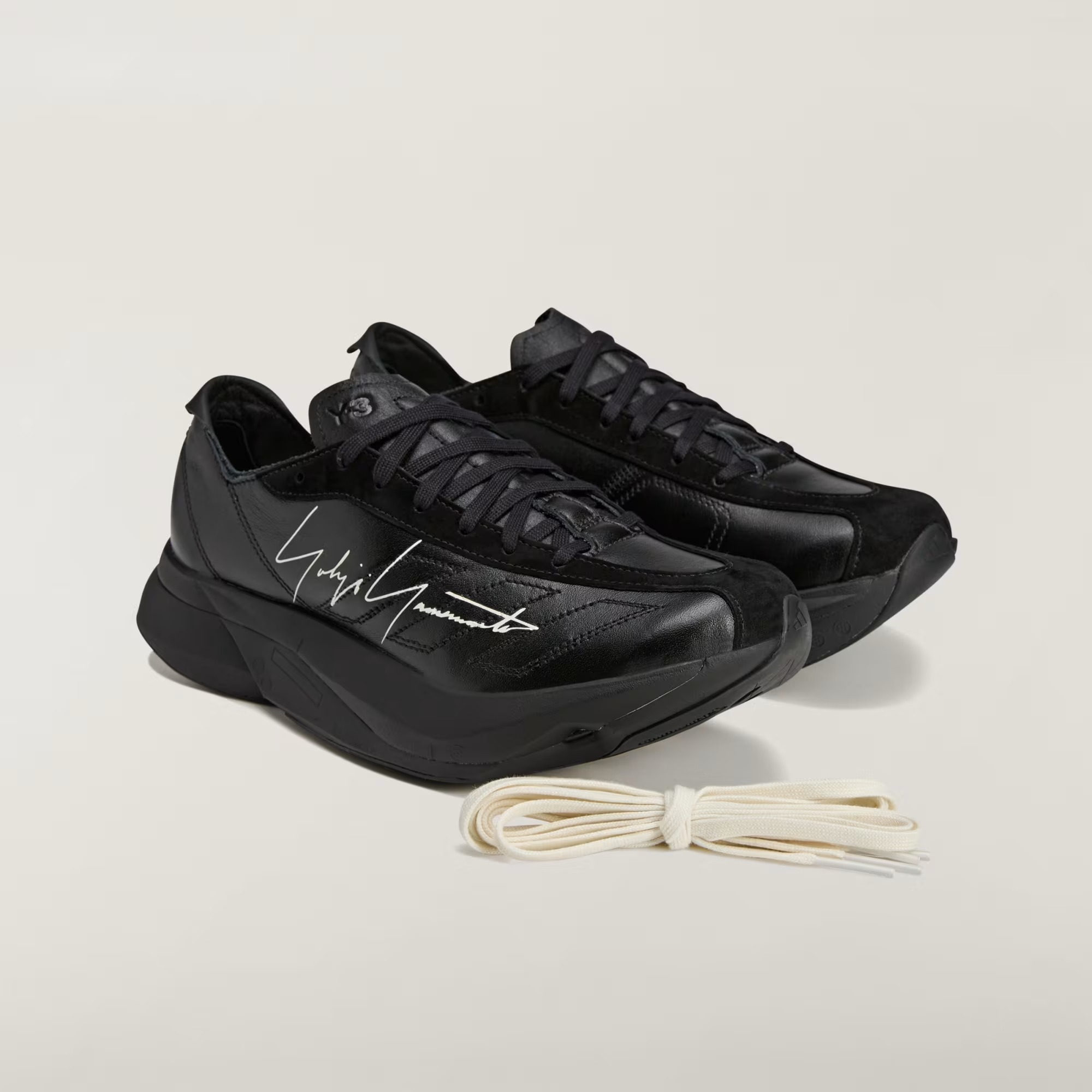 【 Y-3 ADIOS PRO 3.0 LX 頂級鞋款 - 皮革黑 】