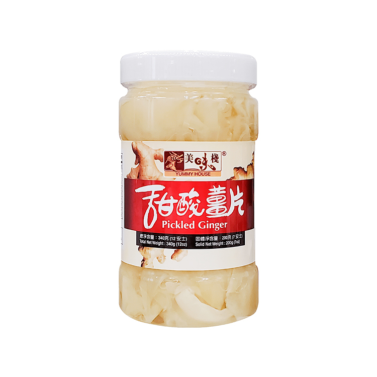 美味棧 甜酸薑片 (原色) 340g